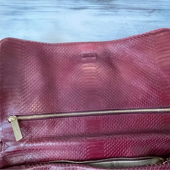 Tory Burch Reva Python Clutch - Picture 10 of 14